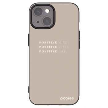 Picasee crna silikonska maskica za Apple iPhone 15 - Positive Vibes