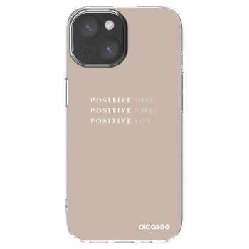 Picasee silikonska prozirna maskica za Apple iPhone 15 - Positive Vibes