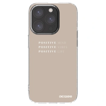 Picasee silikonska prozirna maskica za Apple iPhone 15 Pro - Positive Vibes