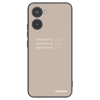 Picasee crna silikonska maskica za Realme 10 4G - Positive Vibes