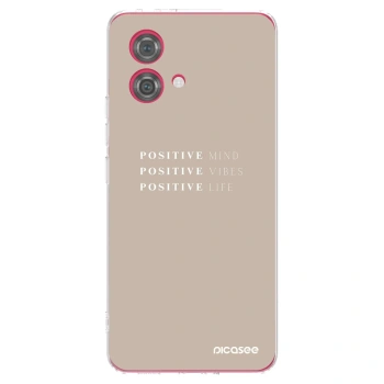 Picasee silikonska prozirna maskica za Motorola Moto G84 5G - Positive Vibes