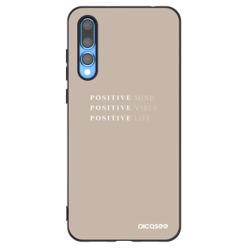 Picasee crna silikonska maskica za Huawei P20 Pro - Positive Vibes