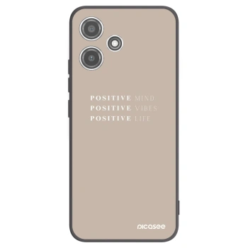 Picasee crna silikonska maskica za Xiaomi Redmi 12 5G - Positive Vibes