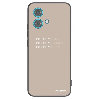 Picasee crna silikonska maskica za Motorola Edge 40 Neo - Positive Vibes