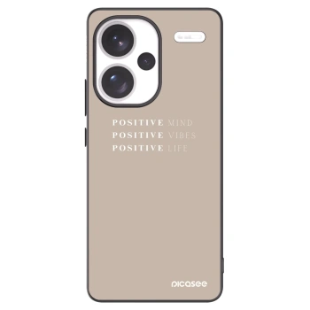 Picasee crna silikonska maskica za Xiaomi Redmi Note 13 Pro+ 5G - Positive Vibes
