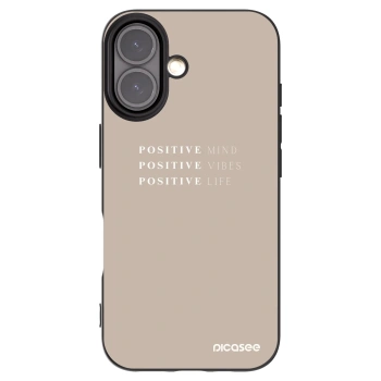 Picasee crna silikonska maskica za Apple iPhone 16 - Positive Vibes