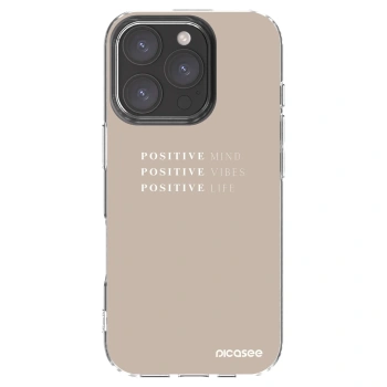 Picasee silikonska prozirna maskica za Apple iPhone 16 Pro - Positive Vibes