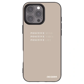 Picasee crna silikonska maskica za Apple iPhone 16 Pro Max - Positive Vibes