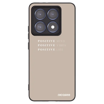 Picasee crna silikonska maskica za Xiaomi 14T Pro - Positive Vibes