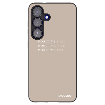 Picasee crna silikonska maskica za Samsung Galaxy S25 5G - Positive Vibes