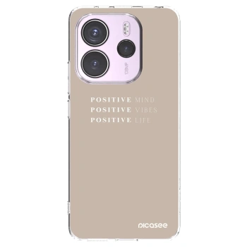 Picasee silikonska prozirna maskica za Xiaomi Redmi Note 14 4G - Positive Vibes