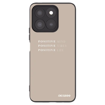 Picasee crna silikonska maskica za Honor X8c - Positive Vibes
