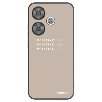 Picasee crna silikonska maskica za Xiaomi Poco F6 - Positive Vibes