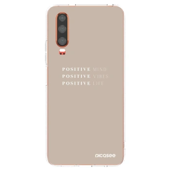 Picasee silikonska prozirna maskica za Huawei P30 - Positive Vibes