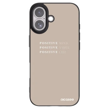 Picasee crna silikonska maskica za Apple iPhone 17 - Positive Vibes