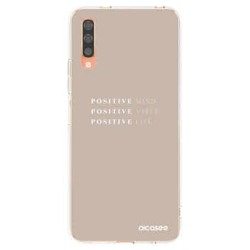 Picasee silikonska prozirna maskica za Samsung Galaxy A70 A705F - Positive Vibes