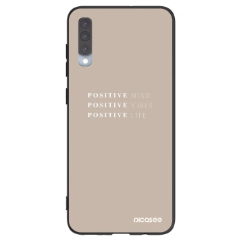 Picasee crna silikonska maskica za Samsung Galaxy A70 A705F - Positive Vibes