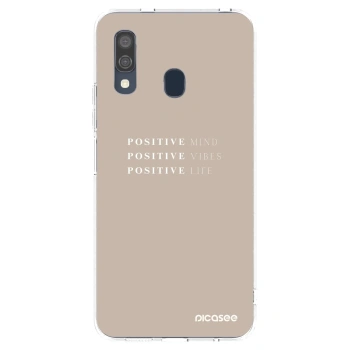 Picasee silikonska prozirna maskica za Samsung Galaxy A40 A405F - Positive Vibes