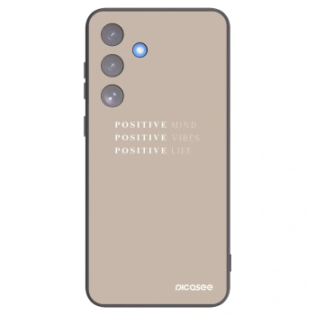 Picasee crna silikonska maskica za Samsung Galaxy S25 FE 5G - Positive Vibes