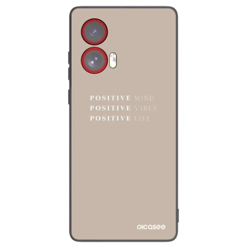 Picasee crna silikonska maskica za Motorola Edge 50 Fusion - Positive Vibes