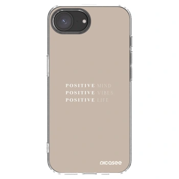 Picasee silikonska prozirna maskica za Apple iPhone 17e - Positive Vibes