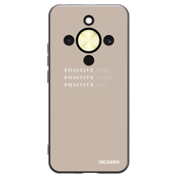 Picasee crna silikonska maskica za Honor Magic8 Lite 5G - Positive Vibes
