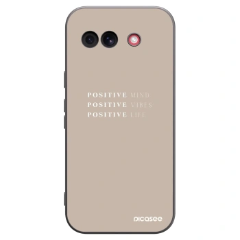 Picasee crna silikonska maskica za Google Pixel 10a - Positive Vibes