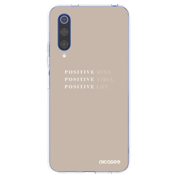 Picasee silikonska prozirna maskica za Xiaomi Mi 9 SE - Positive Vibes
