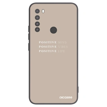 Picasee crna silikonska maskica za Xiaomi Redmi Note 8 - Positive Vibes
