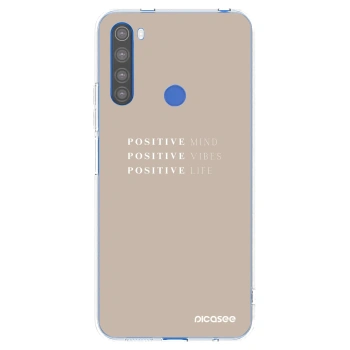 Picasee silikonska prozirna maskica za Xiaomi Redmi Note 8T - Positive Vibes