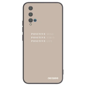 Picasee crna silikonska maskica za Huawei Nova 5T - Positive Vibes