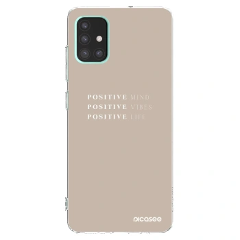 Picasee silikonska prozirna maskica za Samsung Galaxy A51 A515F - Positive Vibes