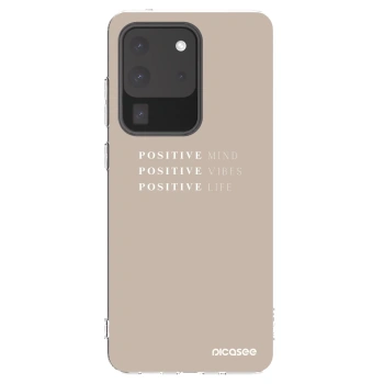 Picasee silikonska prozirna maskica za Samsung Galaxy S20 Ultra 5G G988F - Positive Vibes