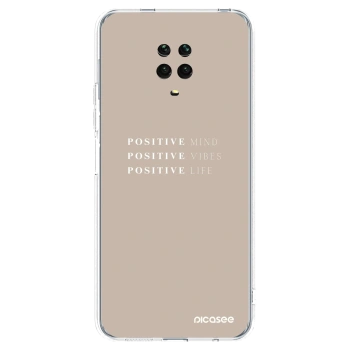 Picasee silikonska prozirna maskica za Xiaomi Redmi Note 9 Pro - Positive Vibes