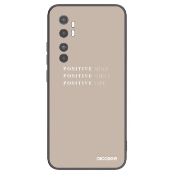 Picasee crna silikonska maskica za Xiaomi Mi Note 10 Lite - Positive Vibes