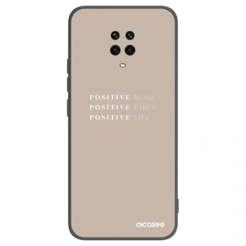 Picasee crna silikonska maskica za Xiaomi Redmi Note 9S - Positive Vibes