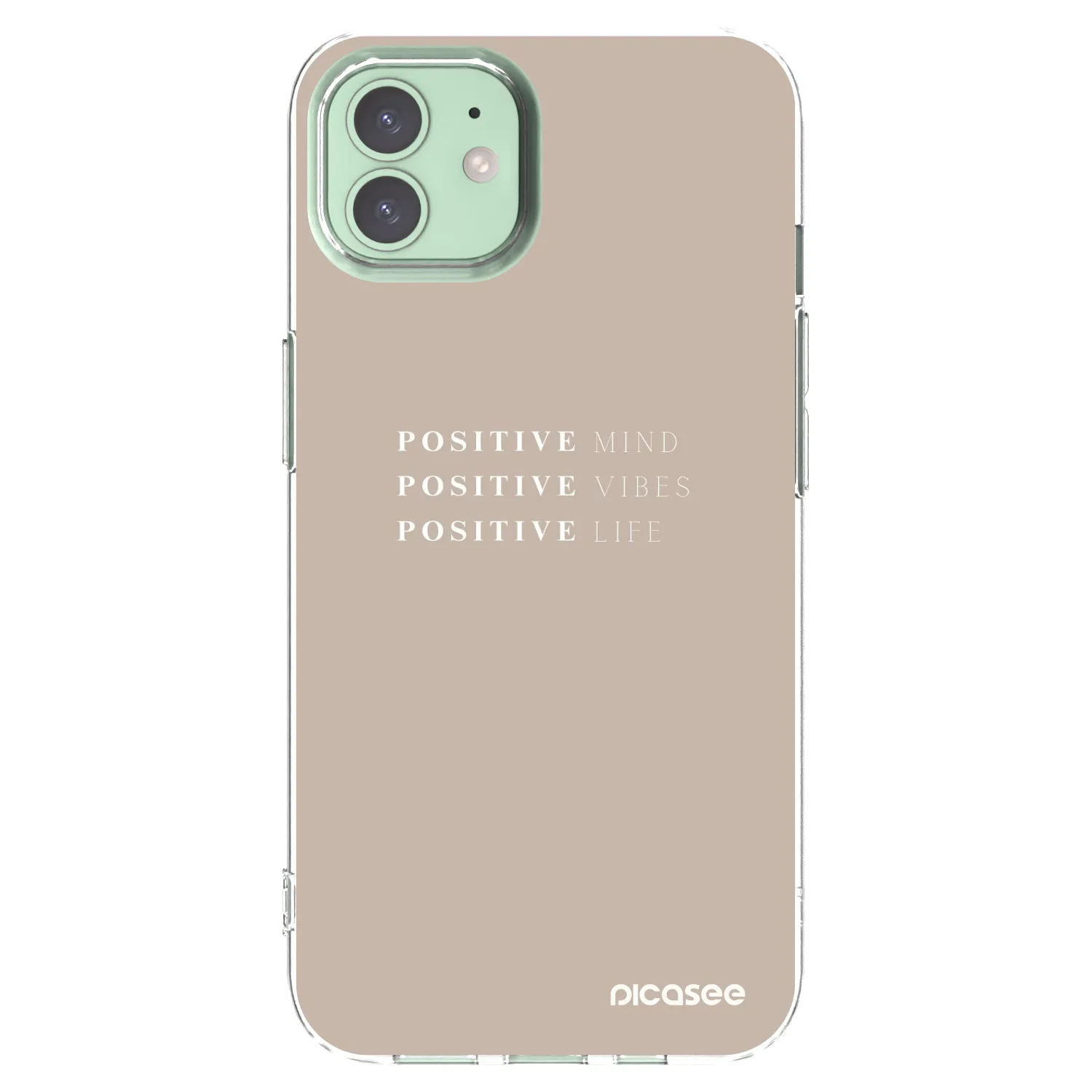 Picasee silikonska prozirna maskica za Apple iPhone 12 Pro - Positive Vibes