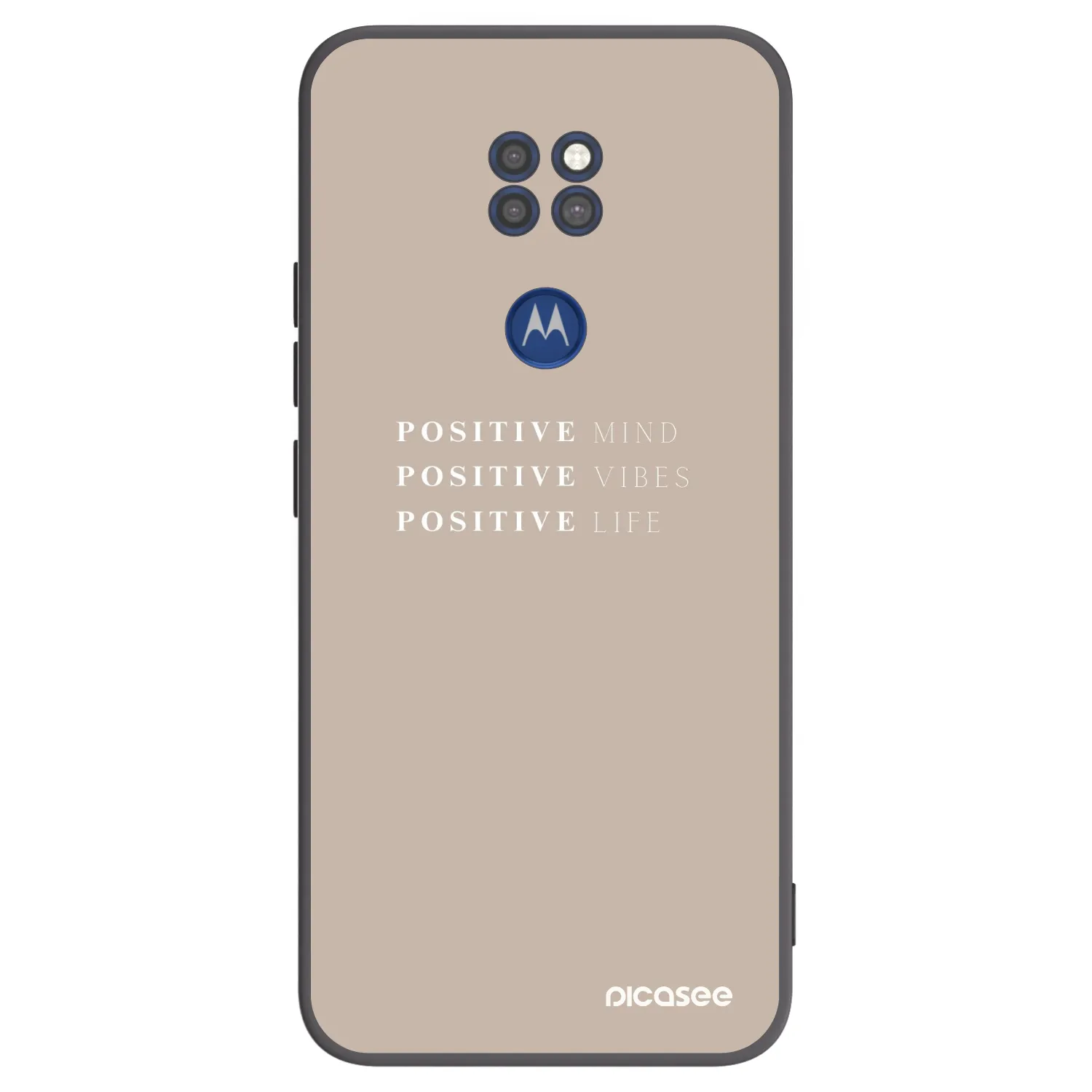 Picasee crna silikonska maskica za Motorola Moto G9 Play - Positive Vibes