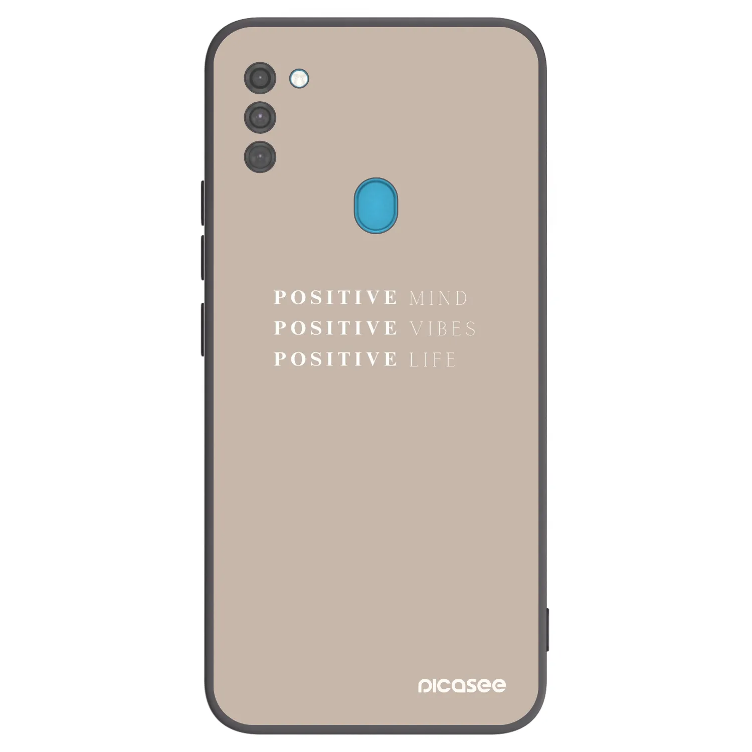 Picasee crna silikonska maskica za Samsung Galaxy M11 - Positive Vibes