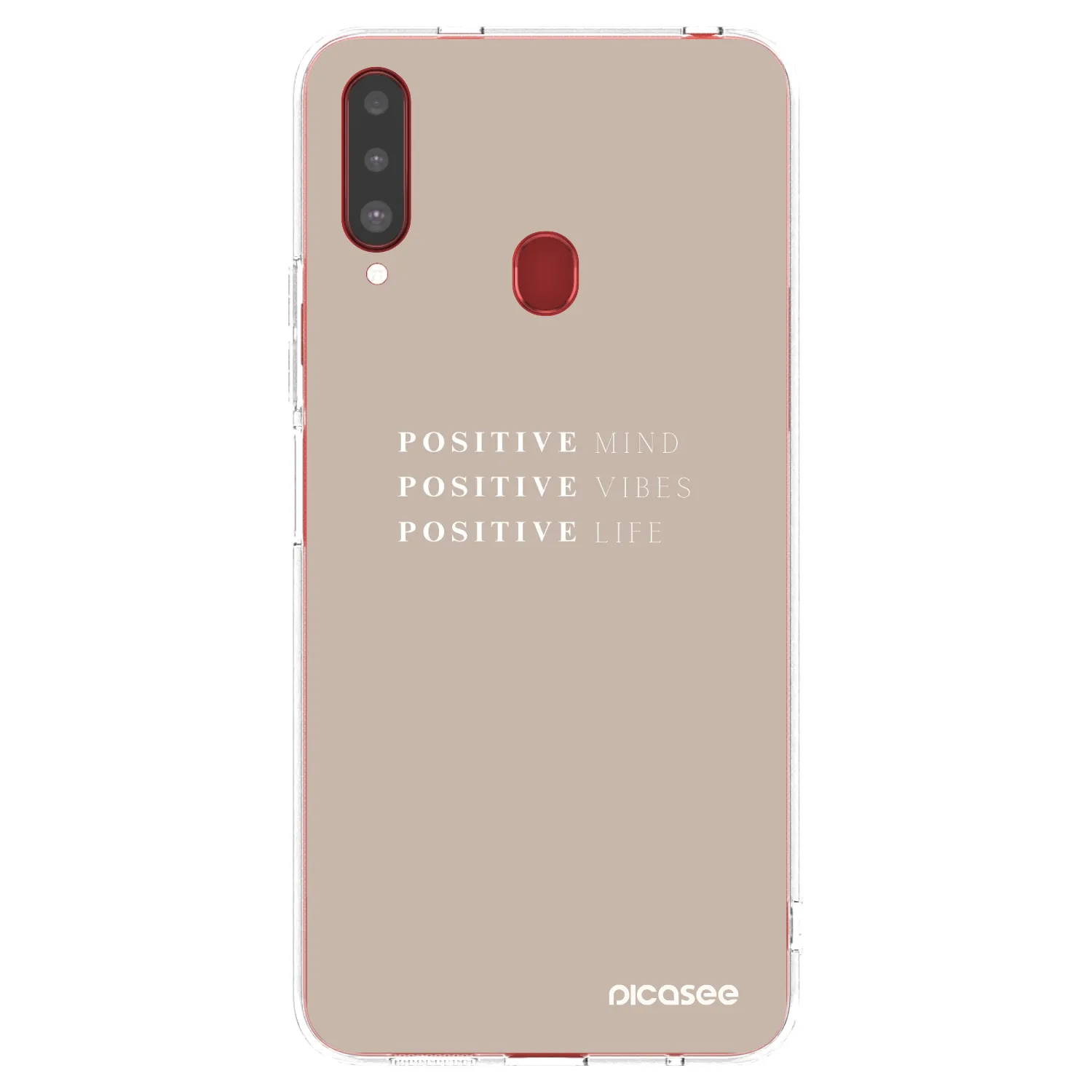 Picasee silikonska prozirna maskica za Samsung Galaxy A20s - Positive Vibes