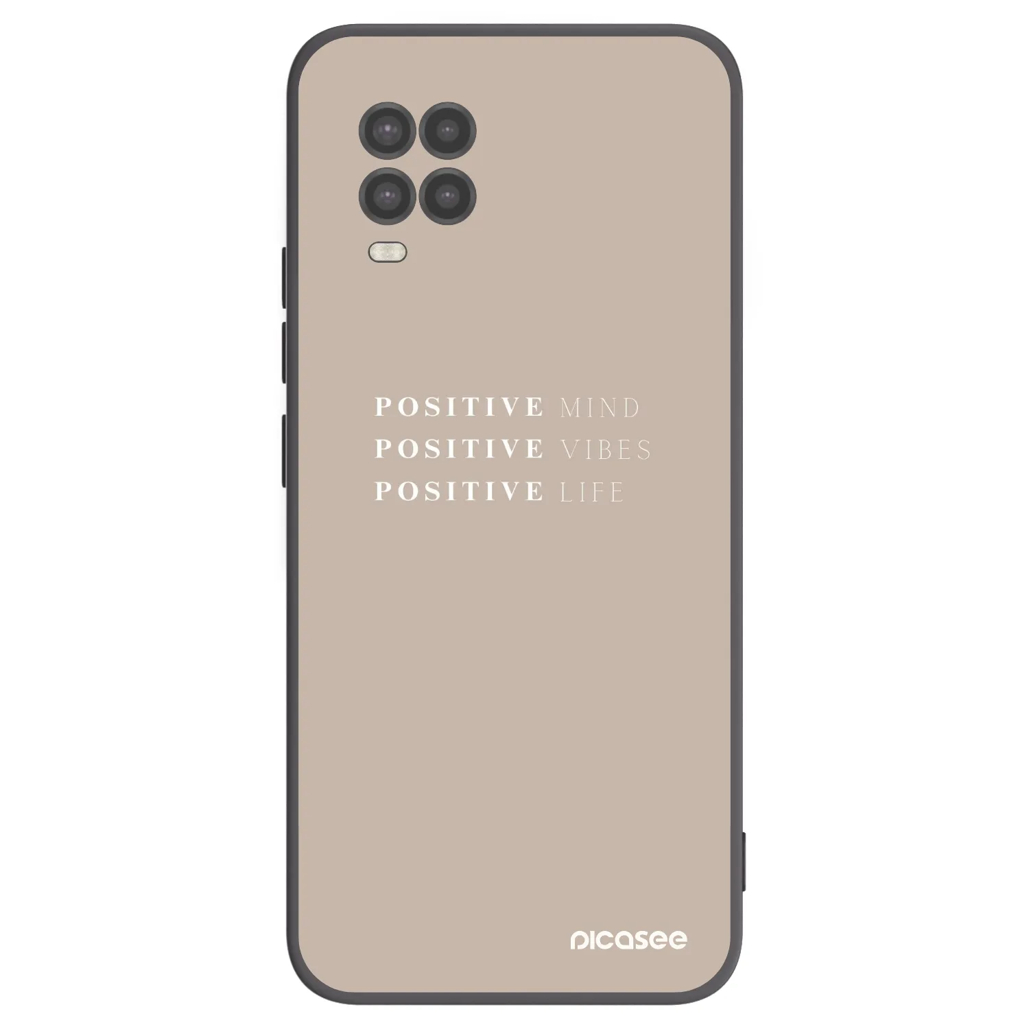 Picasee crna silikonska maskica za Xiaomi Mi 10 Lite - Positive Vibes
