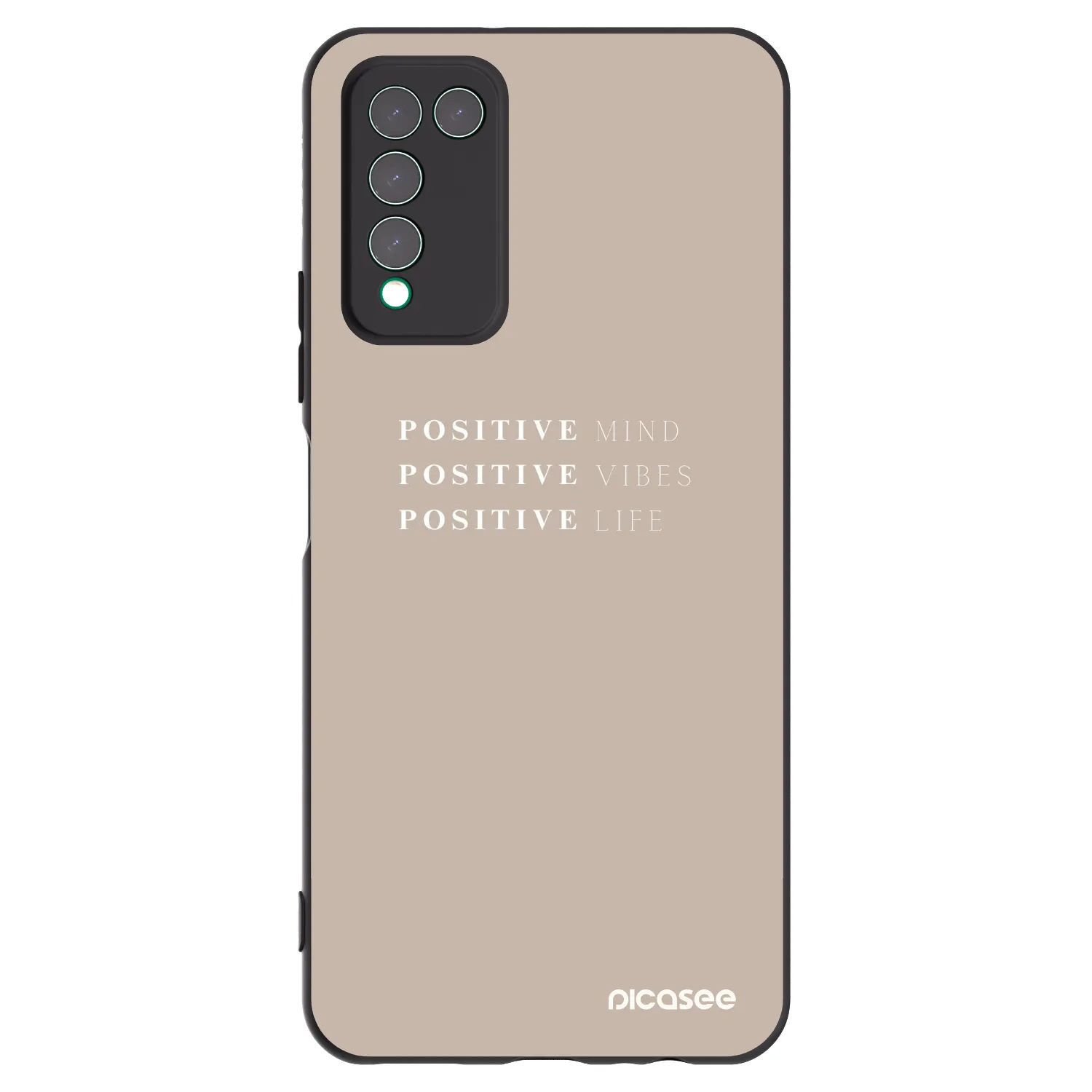 Picasee crna silikonska maskica za Honor 10X Lite - Positive Vibes