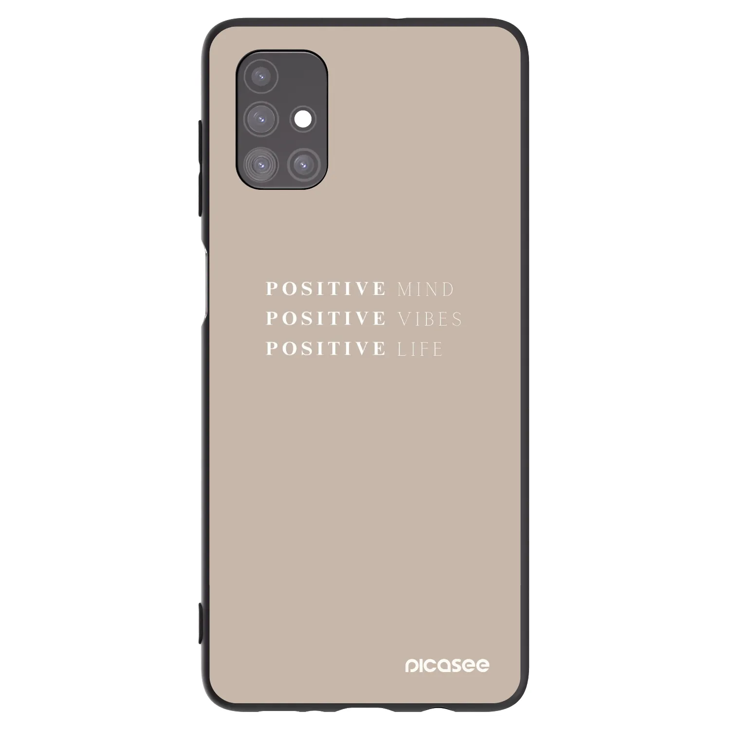 Picasee crna silikonska maskica za Samsung Galaxy M51 M515F - Positive Vibes