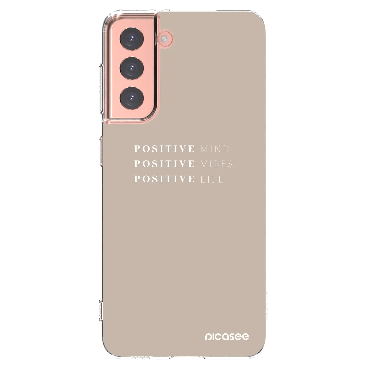 Picasee silikonska prozirna maskica za Samsung Galaxy S21 5G G991B - Positive Vibes