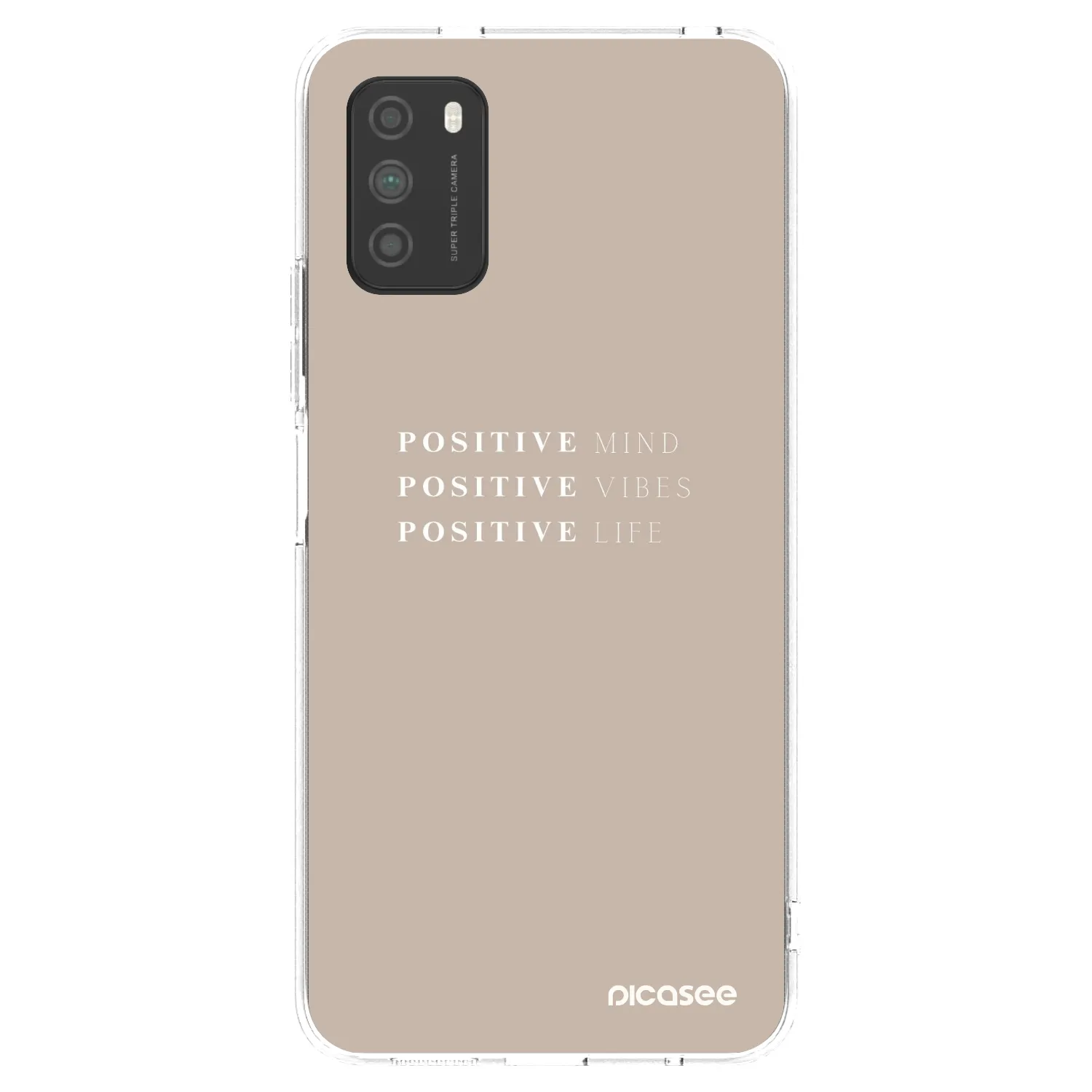 Picasee silikonska prozirna maskica za Xiaomi Poco M3 - Positive Vibes