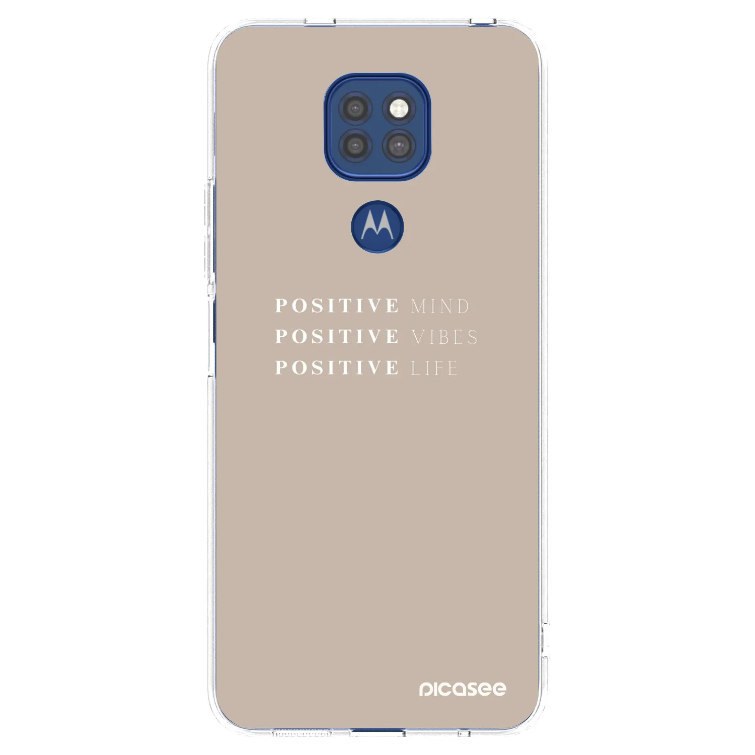 Picasee silikonska prozirna maskica za Motorola Moto G9 Play - Positive Vibes