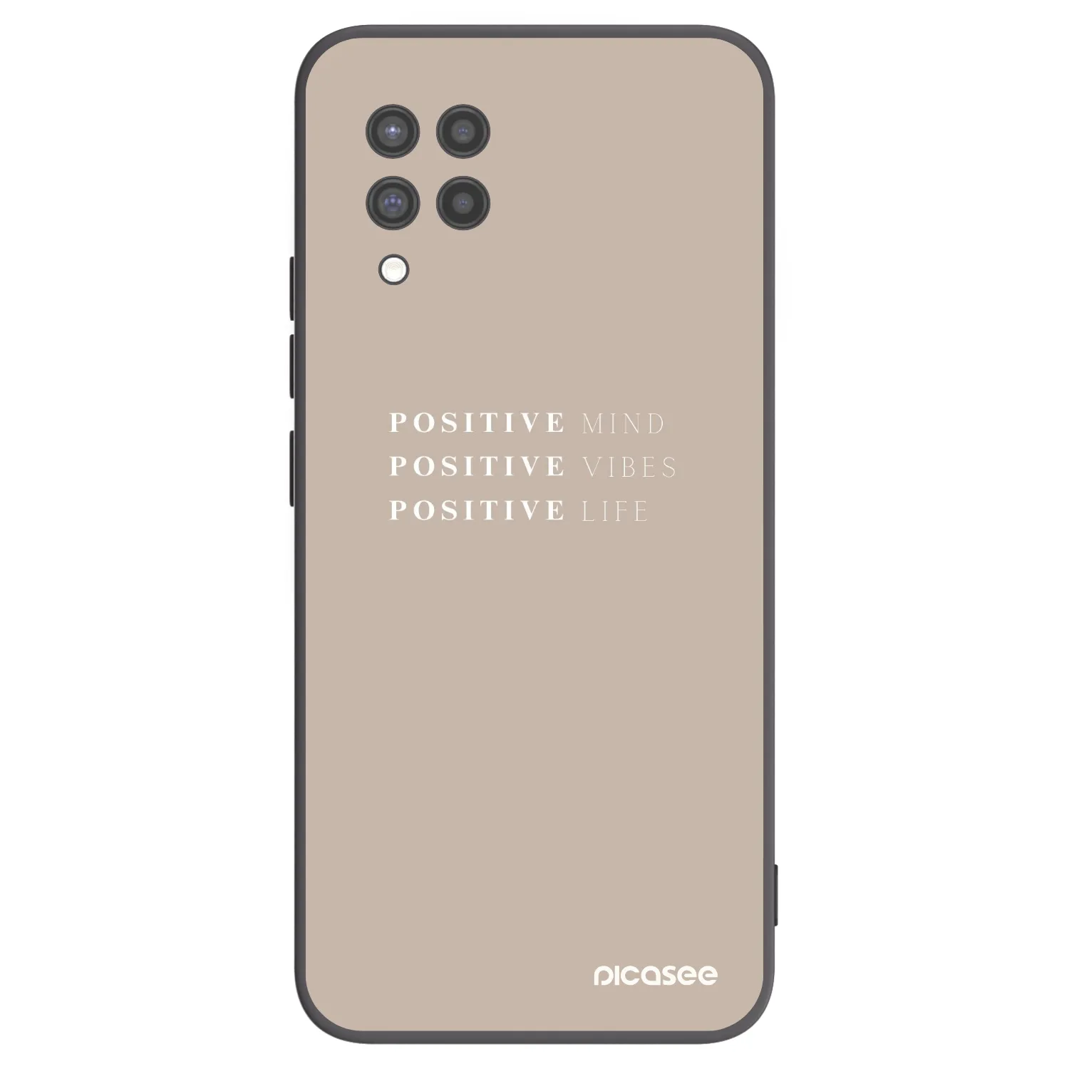 Picasee crna silikonska maskica za Samsung Galaxy A42 A426B - Positive Vibes