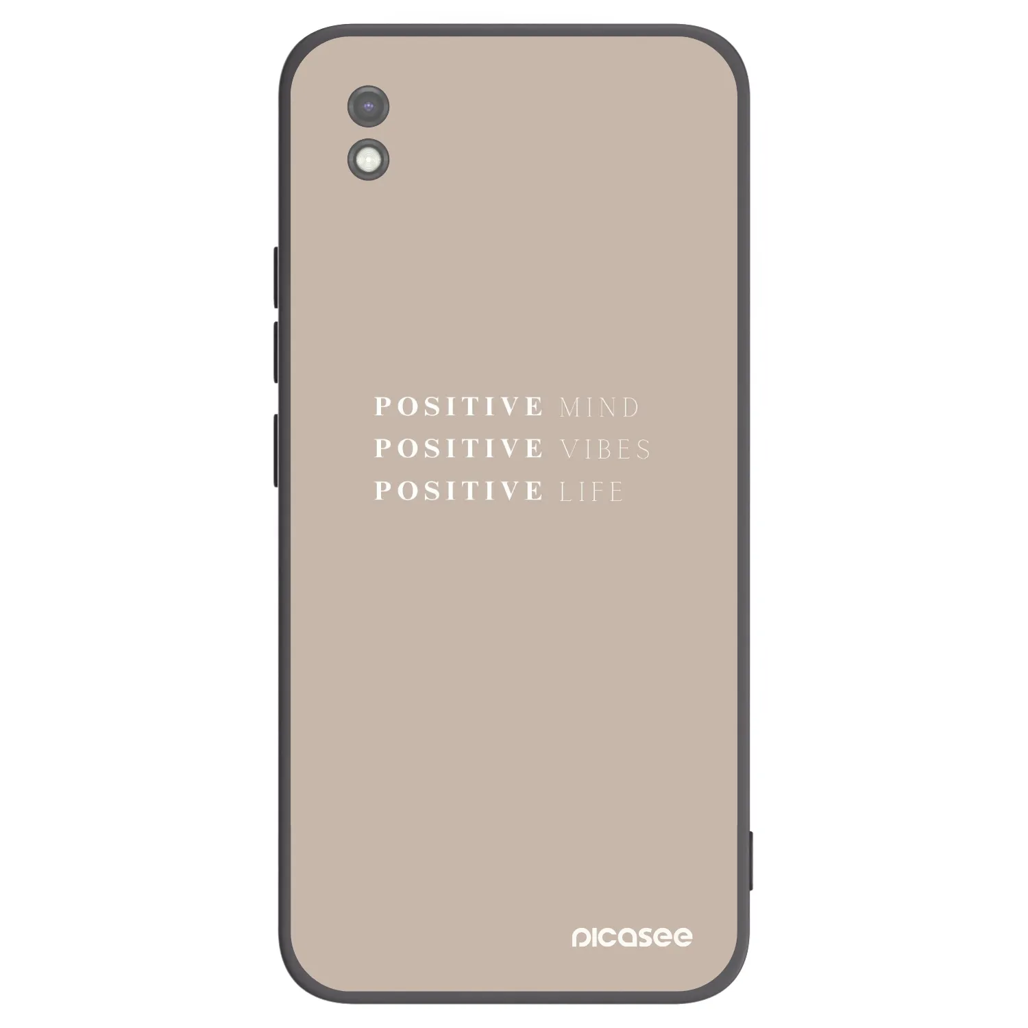 Picasee crna silikonska maskica za Xiaomi Redmi 9AT - Positive Vibes