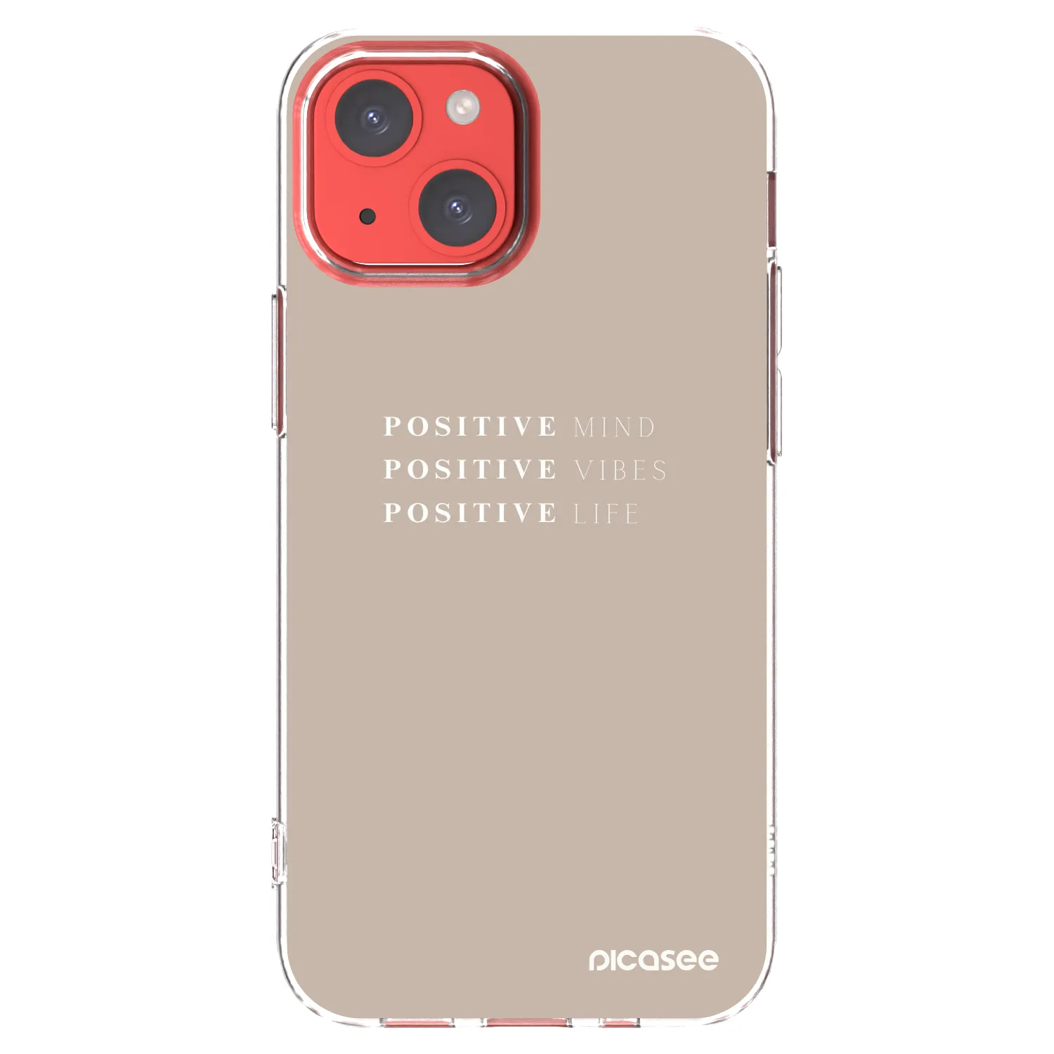 Picasee silikonska prozirna maskica za Apple iPhone 13 mini - Positive Vibes