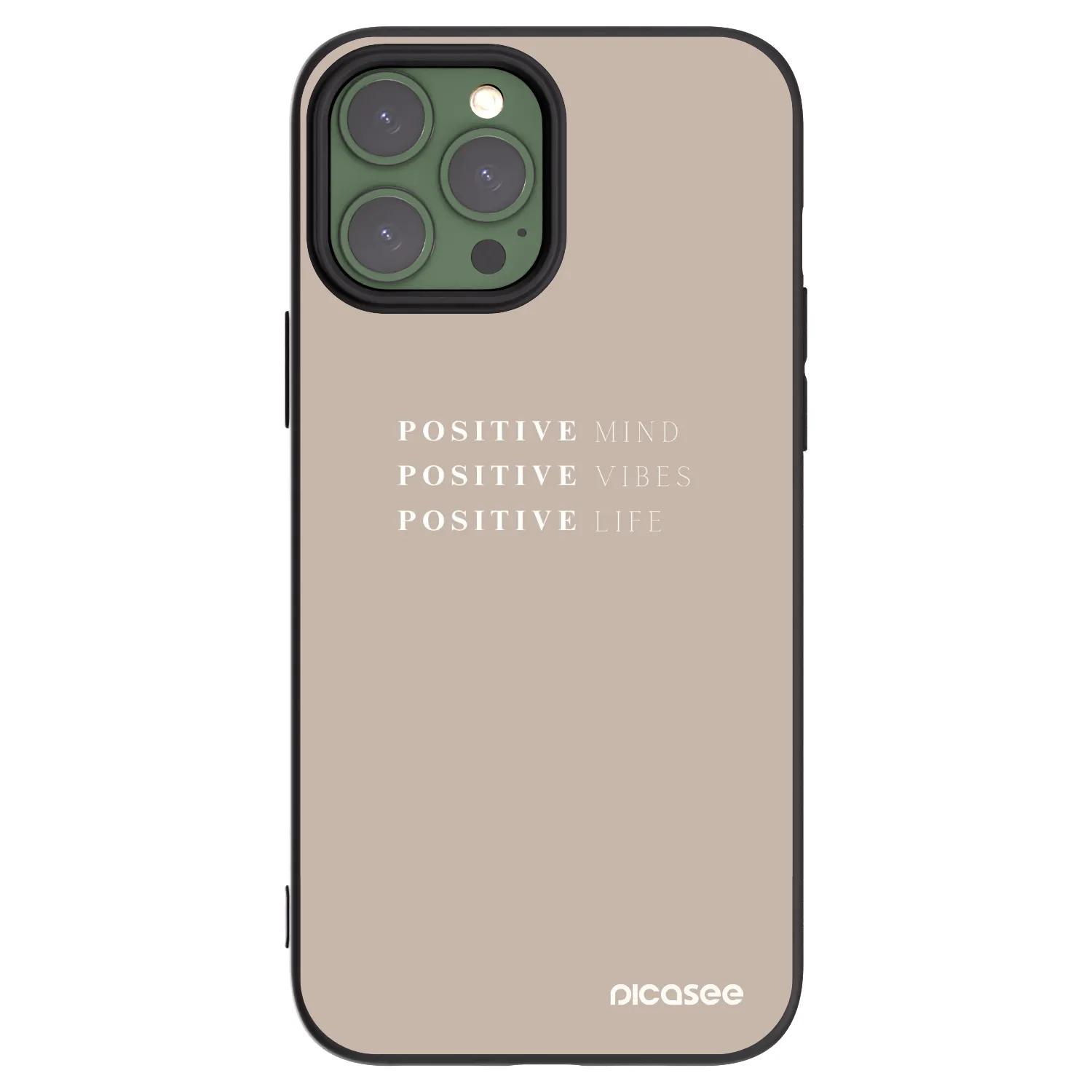 Picasee crna silikonska maskica za Apple iPhone 13 Pro Max - Positive Vibes